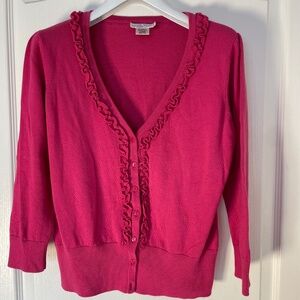 90's Northern Reflections Ruffle Cardigan